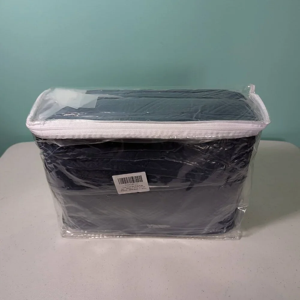 Inron King‎ Size Blue Quilt & 2 pillow Shams